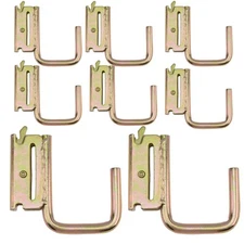 8 PCS E Track J Hooks, 2-inch Steel J Hook Mount Set Tie Down Anchor Points P...