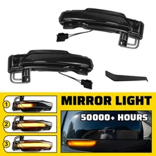 2PCS LED Side Dynamic Mirror Signal Amber Lights for Dodge Durango WD 2011-2023
