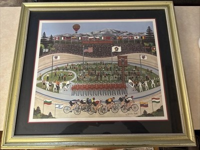 Wooster Scott Signed Print   World Cycling Championships  Framed W/COA #392/750