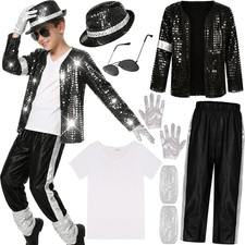 Kids 80S 90S Pop Star Costume, Dance Party Outfit, Halloween Costume