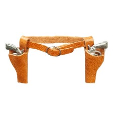 Leather Cowboy Gunbelt With Pistols Miniature Dolls 1.12th Scale. The Old West