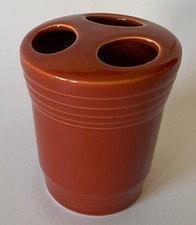 Retired Fiesta PAPRIKA Toothbrush Holder 4.5" Flower Vase / Desk Pen Organizer