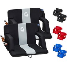 2 Pack Stadium Seat for Bleachers with Back Support, Portable Bleacher Seat