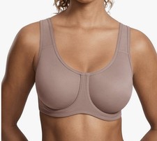 Syrokan Max Control High Impact Underwire Sports Bra Unlined Beige Brick 38F