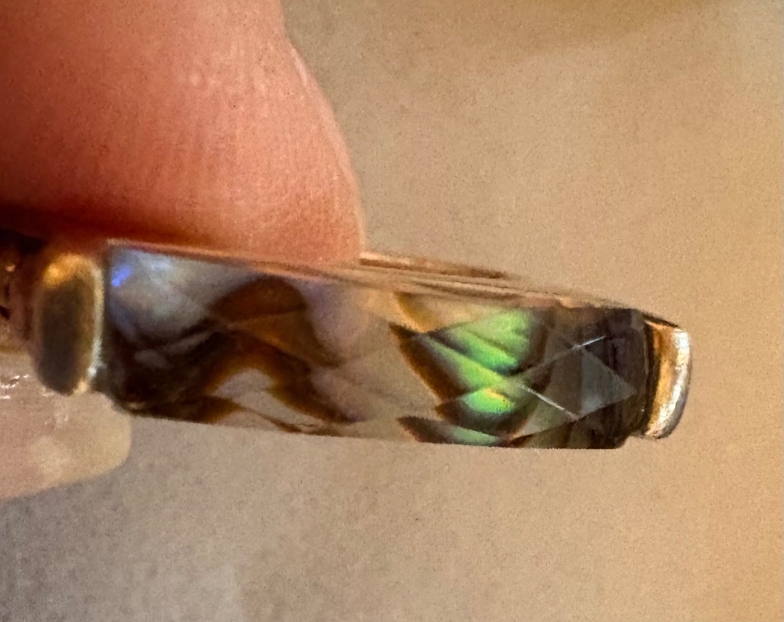 Lagos stack ring - Sterling - Abalone - Size 7 - image 3
