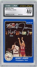 BOBBY JONES Signed 1983-84 Star #6 AU/ 10 CGC/JSA