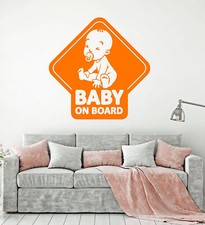 Vinyl Wall Decal Words Quote For Car Baby On Board Stickers 2239ig 