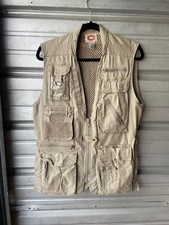 Vintage 1986 Banana Republic Vest Mens S Beige Vented Cargo Photo Safari Fishing