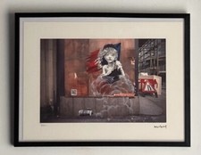 lithographie banksy avec certificat et encadrée 