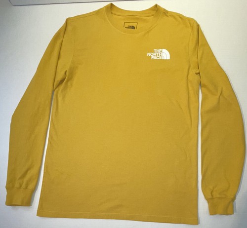 The North Face Men's Sz S (38 Chest) Throwback Long Sleeve T-Shirt Golden Spice - Picture 3 of 11