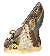 Tabletop Art Sculpture Boat Wreck Beach Nautical Coastal Decor 7.25" H Free Ship