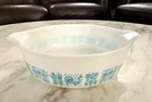 Vintage Pyrex Amish Butter Print 471 1 pt. Casserole Dish, White/Blue, No Lid