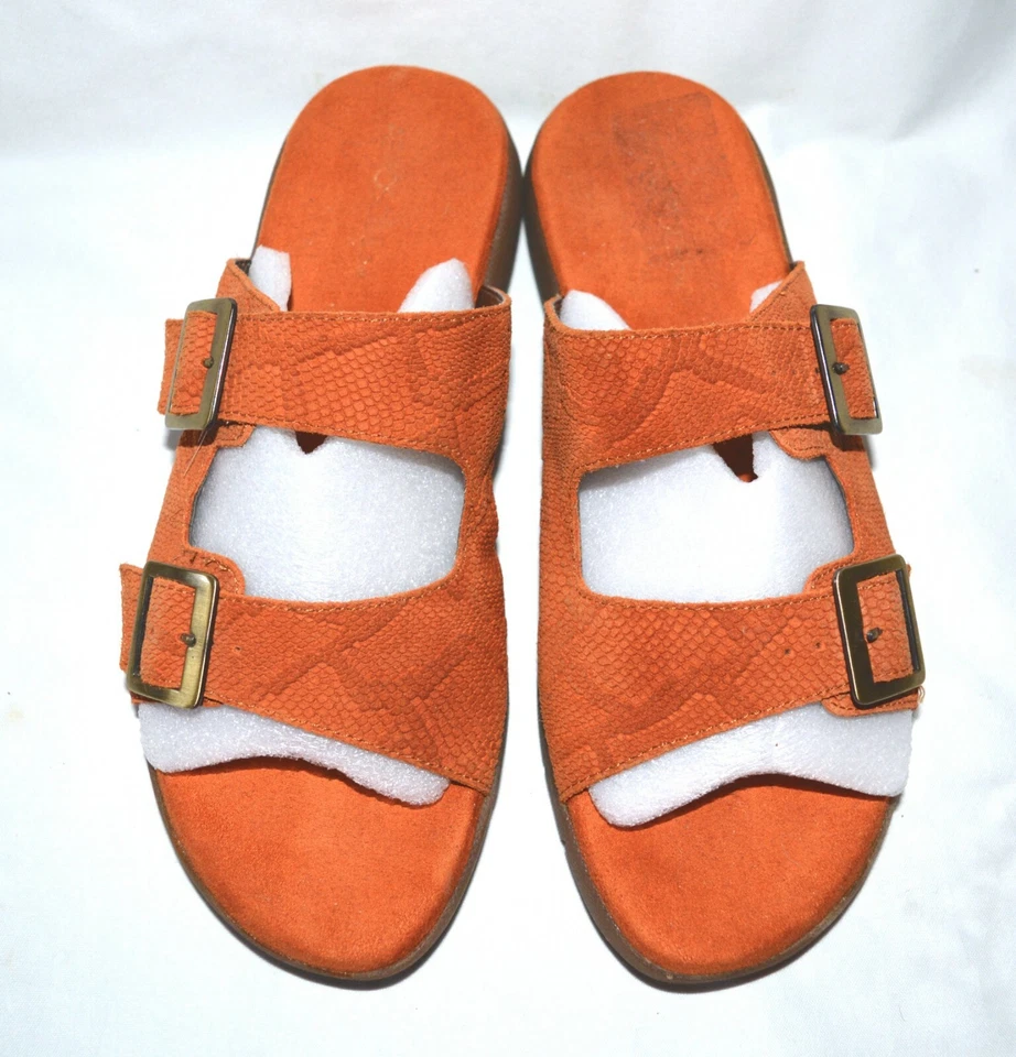 Aerosoles Mens Shoes Leather Slide Adjustable Strap Slip On Slippers Size10 - Image 2 of 4