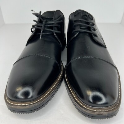 Jousen Mens DDH23021 Black Polished Oxford Leather Cap Toe  display picture 1