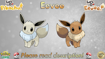  Shiny/Non-shiny Eevee 6IV XL Pokémon Let's Go Pikachu/Eevee HOME ( Legal)