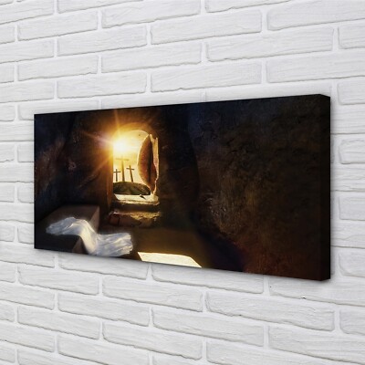 Tulup Leinwandbild 120x60 Wandkunst Cave überquert die Sonne