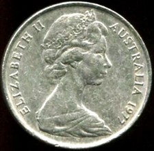 COIN - AUSTRALIA - decimal, KM# 65 - Ten 10 Cents - Copper-Nickel - 1977 - /C134