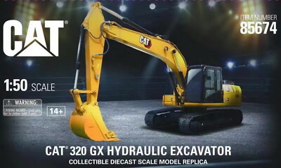 DM 1/50 Scale Caterpillar Cat 320 GX Hydraulic Excavator Diecast