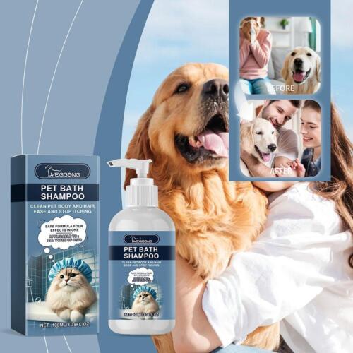 Natural Pet Shampoo Mild Washing Relieves Dryness of Cat's Hot Skin B2V3