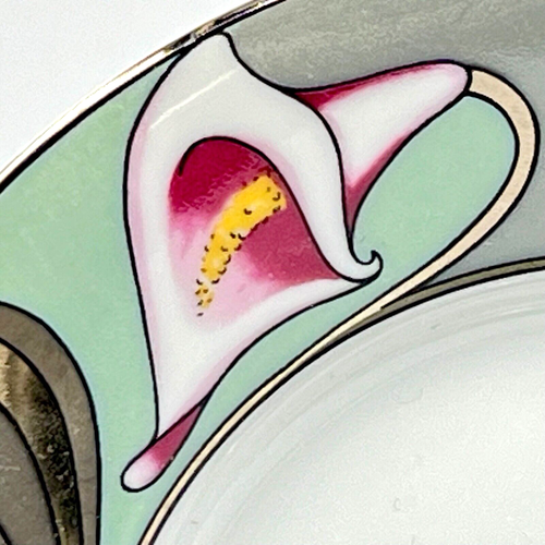 SET OF 4 FITZ & FLOYD LIS DE PLATINE 5.75" BREAD PLATES, EXCELLENT CONDITION - Picture 2 of 13