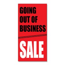 Going Out Of Business Sale Red Business DECAL STICKER Retail Store Sign