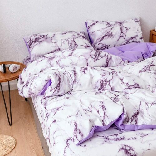 Marble Printed Bedding Duvet Cover Set Twin Full Queen King with Pillowcase - Picture 1 of 12