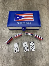 Puerto Rico Domino Game Set Double 6 Jumbo Size Dominoes