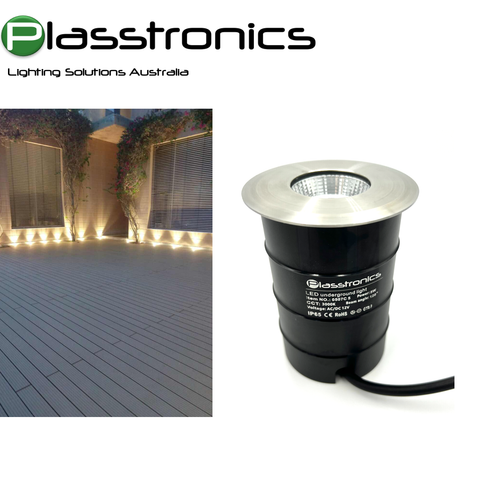 5W LED Plasstronics Underground uplight 12V canister Inground stainless 3000K - Picture 8 of 11