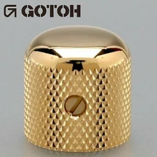 NEW (1) Gotoh Control Knob Metal DOME Bass/Guitar for 1/4 inch USA pots - GOLD