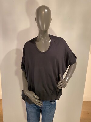 BRUNELLO CUCINELLI Pullover Oberteil Baumwolle, blaugrau, NEU, Gr. M/L