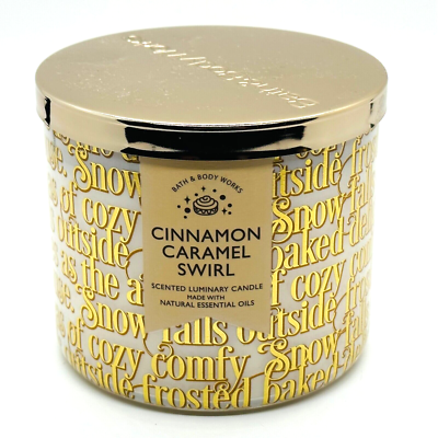 Bath & Body Works シナモンキャラメルスワールキャンドル Shop Bath & Body Works Cinnamon Caramel Swirl 3-Wick Candle at