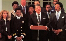 President Reagan Jess Jackson Lt Goodman's Release Vintage Postcard Unposted