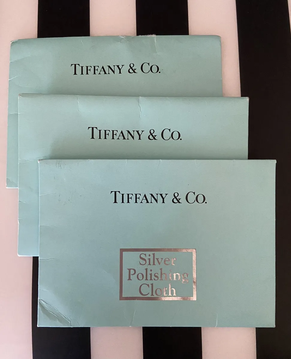 3 pc. NEW Tiffany & Co. Silver Polishing Cloths Made In England 7”x5” Long  Lastg