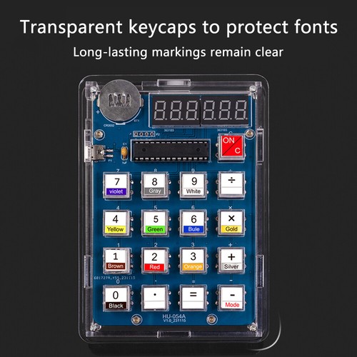 Desktop Calculator 11 Digit Display Battery/USB Electronic Production DIY Kit - Picture 13 of 26