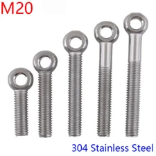 M20 304 Stainless Steel Machinery Shoulder Lifting Eye Bolts O ring head Axle