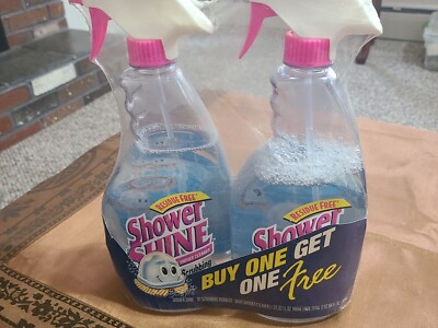 2 Pack Vtg Scrubbing Bubbles Shower Shine Bathroom Spray Cleaner 1998 64 fl oz