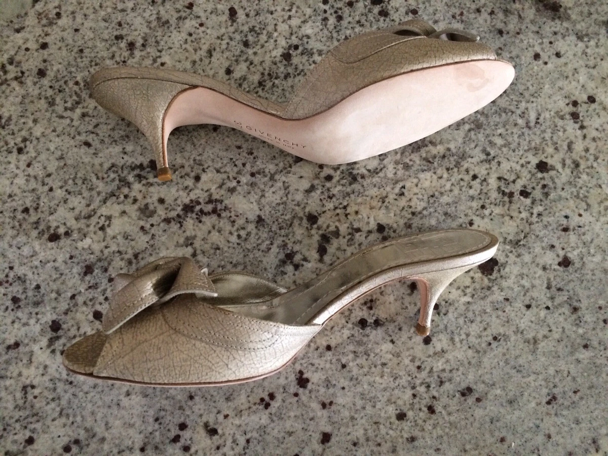 Champagne kitten heel sandals top