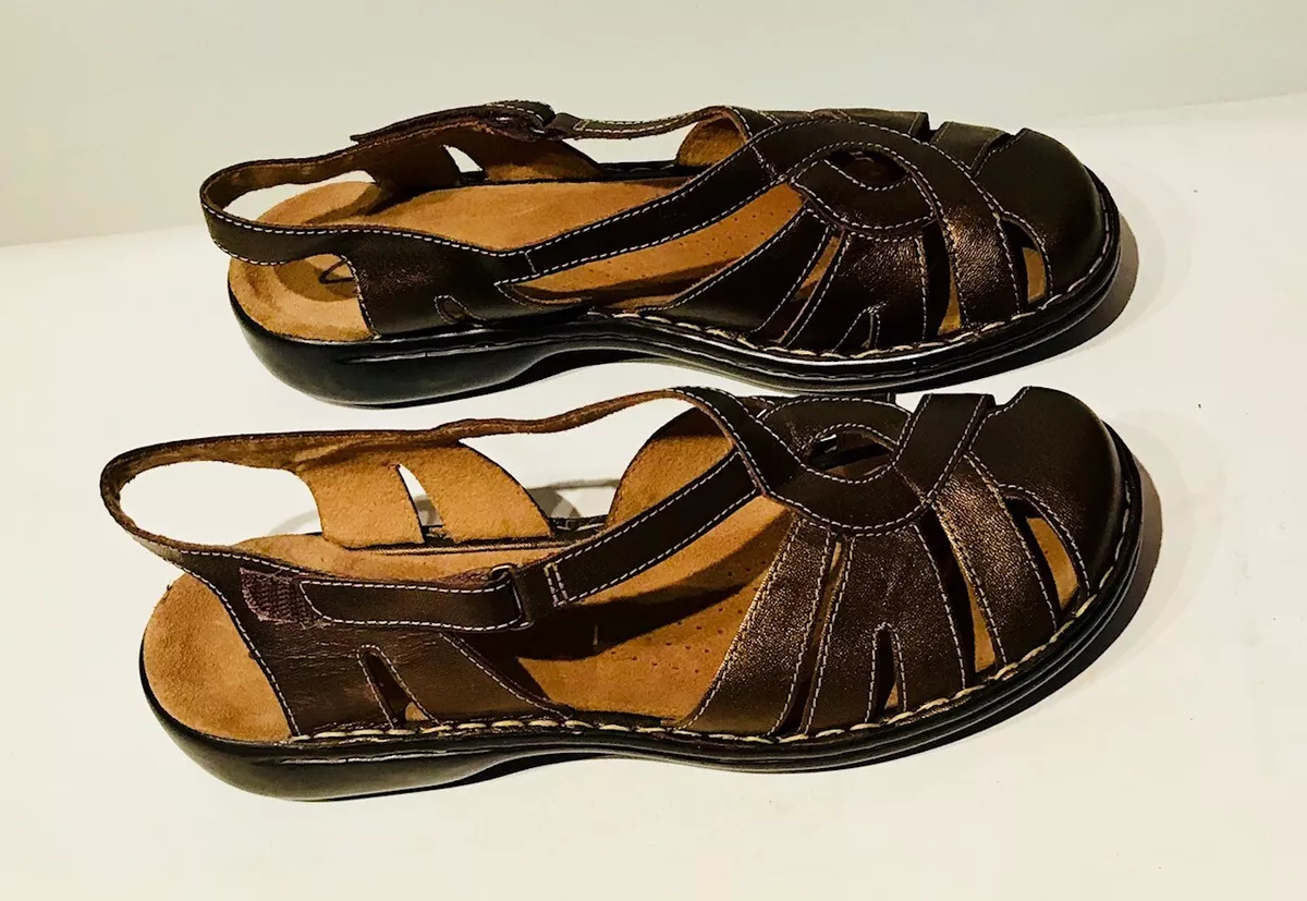 Clarks Bronze Leather closed toe USA was $130 | eBay