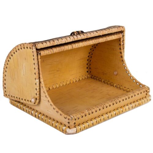 Birch Bark Bread Box Russian Natural Hand Carved Anti Mold Bread Keeper 10"x8" - Picture 2 of 9