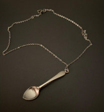 ????PACK OF TWO???Mini little spoon necklace pendant silver keychain-UK Delivery