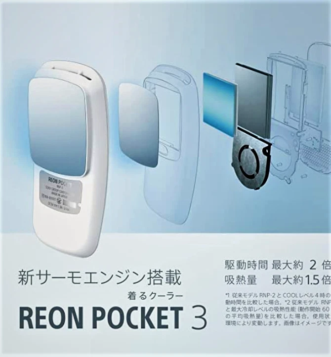 NEW Sony REON POCKET 3 Wearable Thermo Device RNP-3/W Authentic From Japan