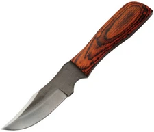 Sawmill 8.38" Colorwood Skinner Steel File Fixed Blade Knife w/ Belt Sheath 0016