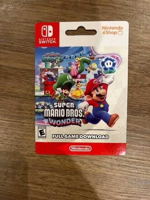 Cartão de jogo Super Mario Bros Wonder Switch, Cartão de jogo para