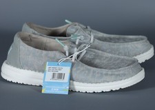 HEY DUDE WENDY YOUTH CAT EYE GREY Lightweight Slip-On GIRLS Shoe Sz K11