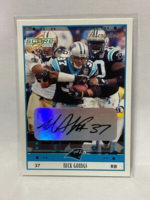 2005 Score Inscriptions Autograph - NICK GOINGS