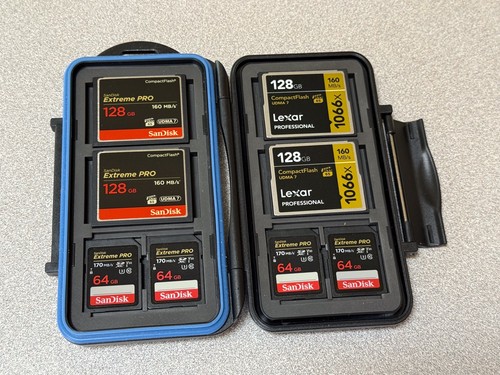 SanDisk Extreme PRO und Lexar 128GB CompactFlash und 64gb SD Bundle mit Hülle