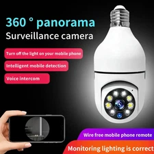 hot Caméra de surveillance ampoule, vision nocturne couleur, suivi humain Wi-Fi-