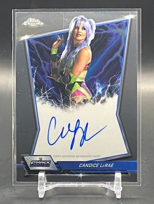 2026 Topps Chrome WWE Candice LeRae Auto Blue Brand #BBA-CAN Smackdown Wrestling