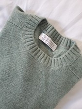 brunello cucinelli: mint sage cashmere crewneck sweater i