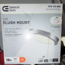 Commercial Electric 12in LED Flush Mount Brus...